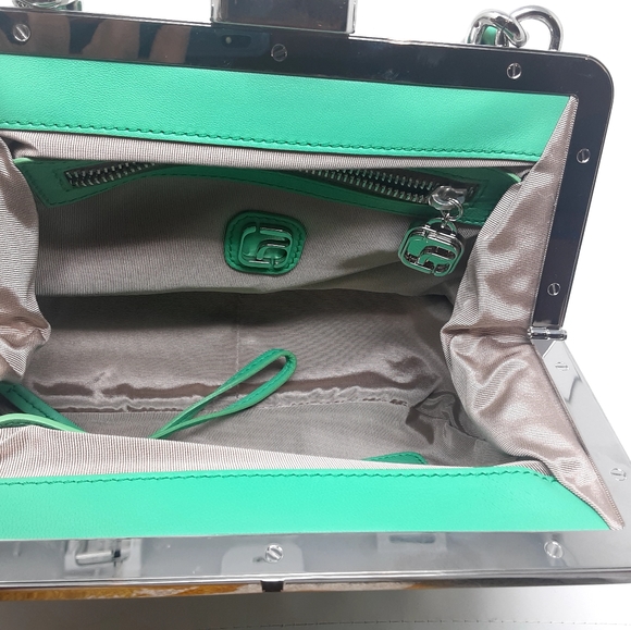 Rare Alexandra Clancy Leather Chain Link Purse - Picture 10 of 13